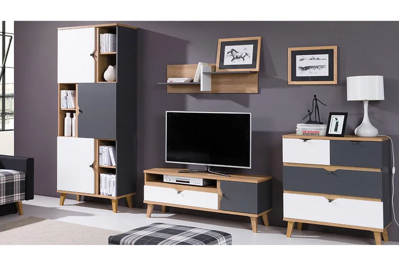 Memone Vardagsrumsset, Beige/Grå/Vit