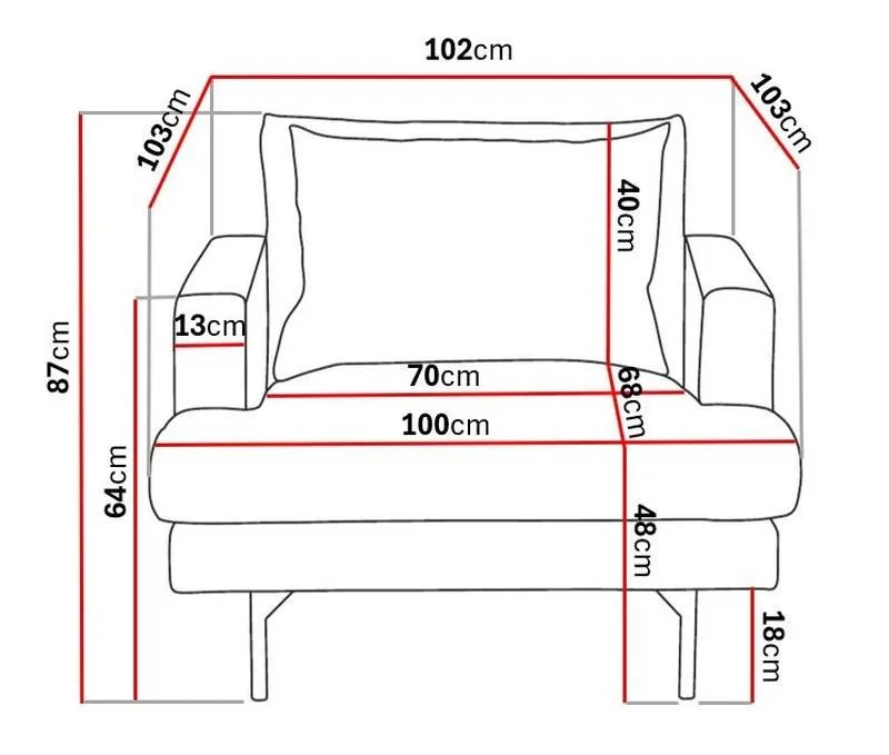 Menard Stor Fåtölj Manchester - Brun - Möbler - Vardagsrum - Fåtöljer