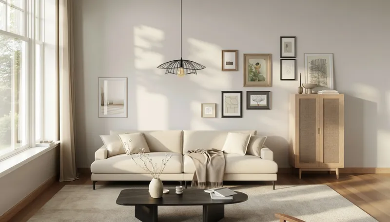 Menard Premium 5-sits Djup Soffa i Bouclé - Ljusbeige - Möbler - Vardagsrum - Soffor