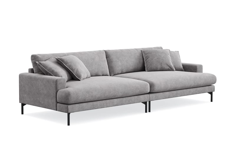 Menard Premium 5-sits Djup Soffa i Chenille - Grå - Möbler - Vardagsrum - Soffor