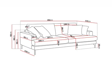 Menard Premium 5-sits Djup Soffa i Chenille - Grön - Möbler - Vardagsrum - Soffor