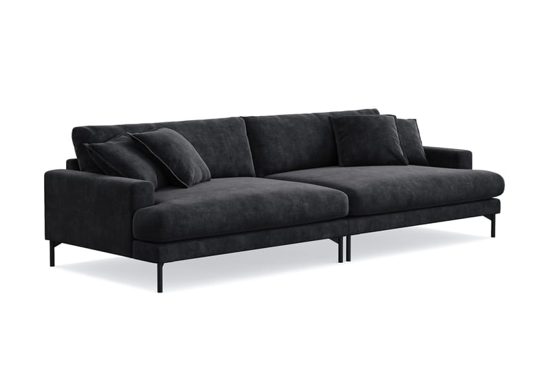 Menard Premium 5-sits Djup Soffa i Chenille - Svartt - Möbler - Vardagsrum - Soffor