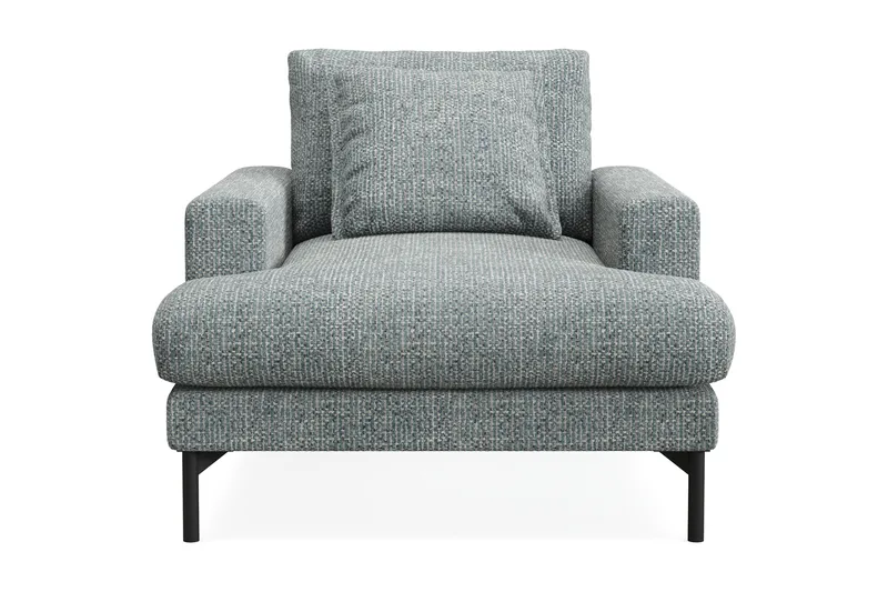 Menard Premium Fåtölj i Chenille, Grå/Blå