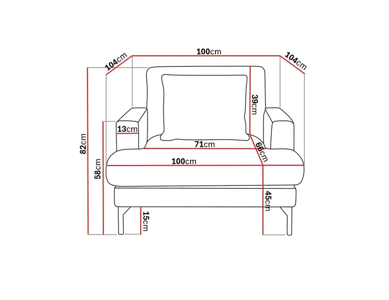 Menard Premium Fåtölj i Chenille - Grön - Möbler - Vardagsrum - Fåtöljer