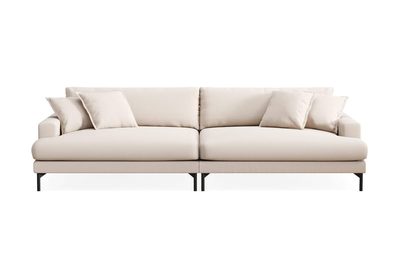 Menard Premium 5-sits Djup Soffa i Bouclé, Ljusbeige