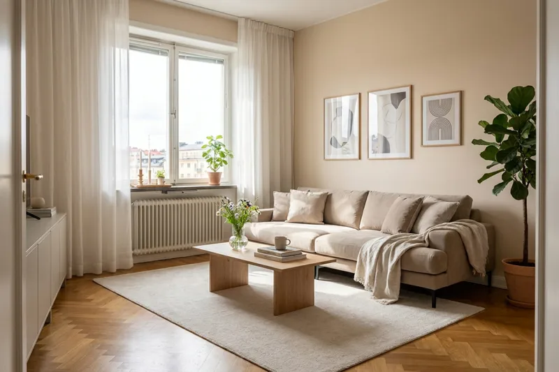 Menard Premium 5-sits Djup Soffa i Tyg - Brun - Möbler - Vardagsrum - Soffor
