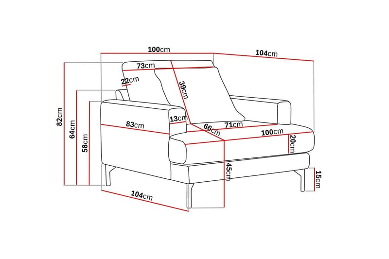 Menard Premium Fåtölj i Chenille - Brun - Möbler - Vardagsrum - Fåtöljer
