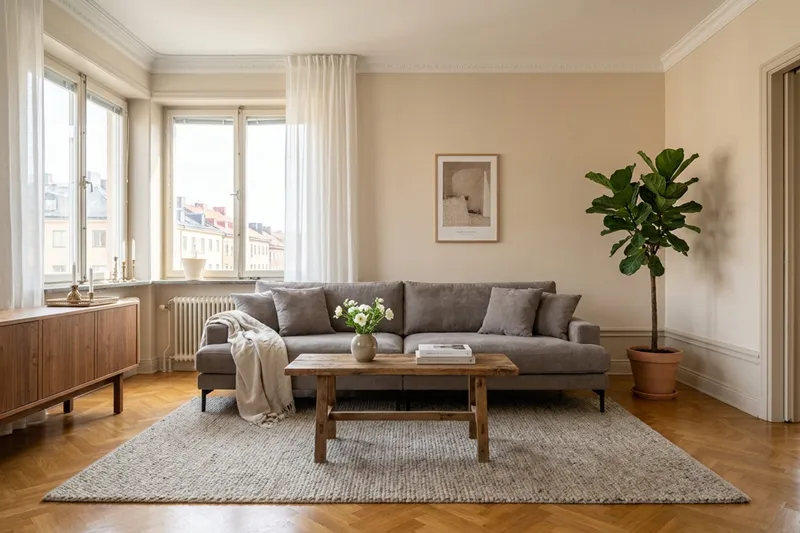 Menard Premium 5-sits Djup Soffa i Chenille - Grå/Brun - Möbler - Vardagsrum - Soffor