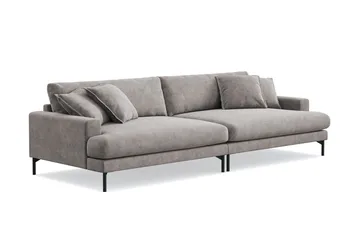 Menard Premium 5-sits Djup Soffa i Chenille - Grå/Brun - Möbler - Vardagsrum - Soffor