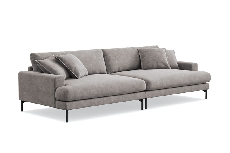Menard Premium 5-sits Djup Soffa i Chenille - Grå/Brun - Möbler - Vardagsrum - Soffor