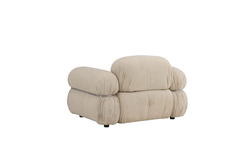 Mika Retro Fåtölj i Tyg - Beige - Möbler - Vardagsrum - Fåtöljer