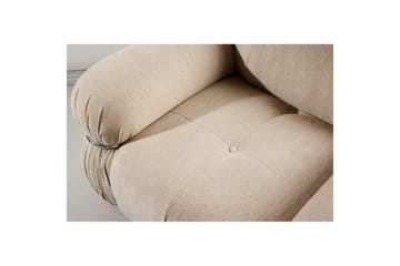 Mika Retro Fåtölj i Tyg - Beige - Möbler - Vardagsrum - Fåtöljer