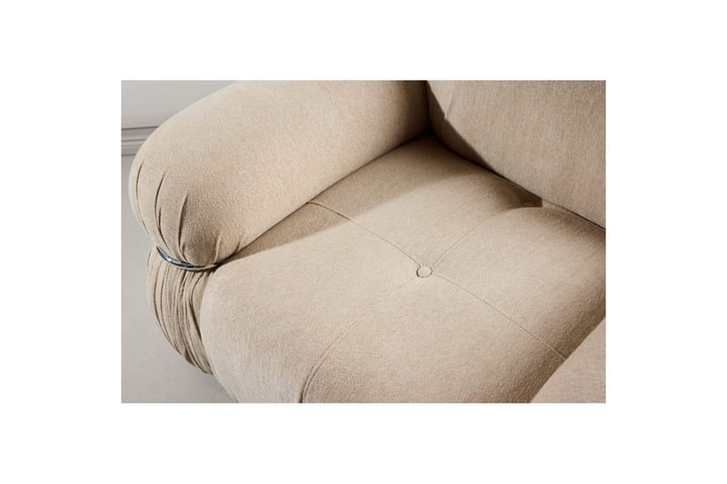 Mika Retro Fåt ölj i Tyg - Beige - Möbler - Vardagsrum - Fåtöljer