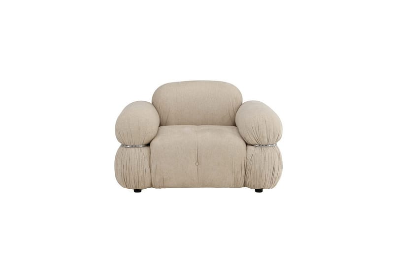 Mika Retro Fåtölj i Tyg - Beige - Möbler - Vardagsrum - Fåtöljer