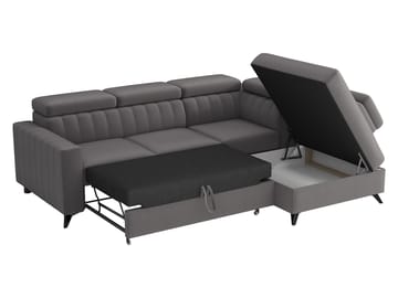 Milano 4-sits Bäddsoffa schäslong höger med förvaring - beige - Möbler - Vardagsrum - Bäddsoffor