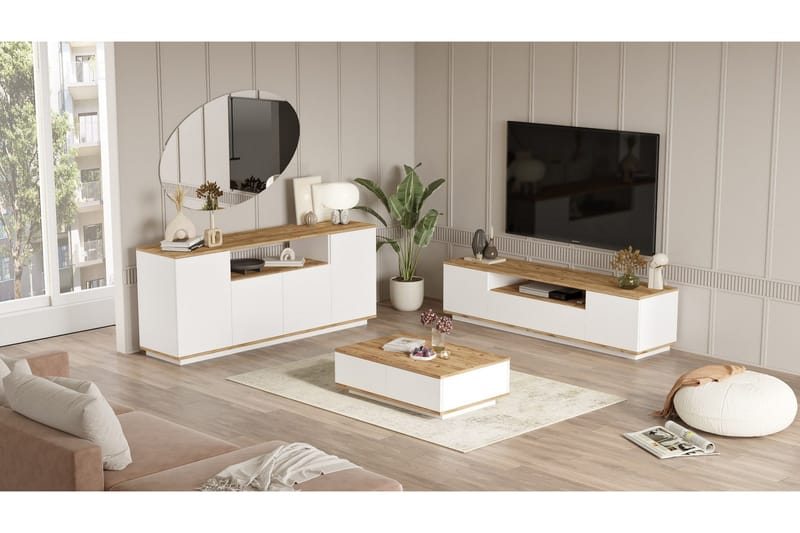 Anari Möbelset För Vardagsrum - Vit - Möbler - Vardagsrum - Möbelset för vardagsrum