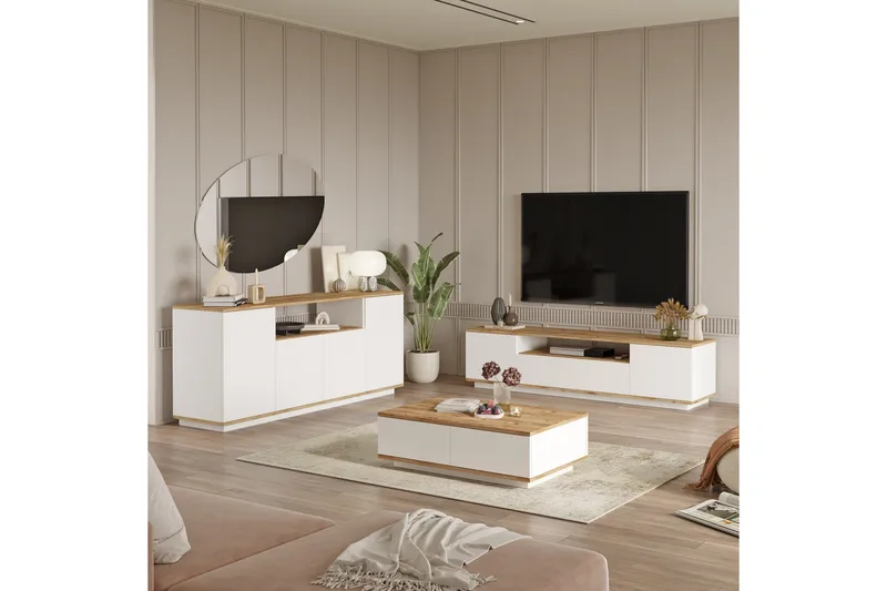 Anari Möbelset För Vardagsrum - Vit - Möbler - Vardagsrum - Möbelset för vardagsrum