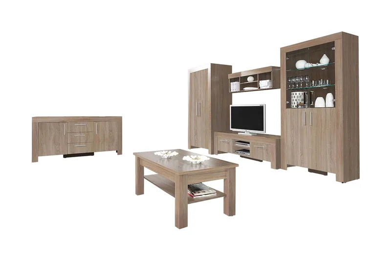 Cezar Vardagsrumsset - Beige/Brun - Möbler - Vardagsrum - Möbelset för vardagsrum