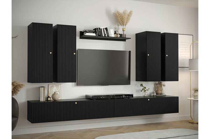 Dunvegan Möbelset För Vardagsrum Black - Möbler - Vardagsrum - Möbelset för vardagsrum