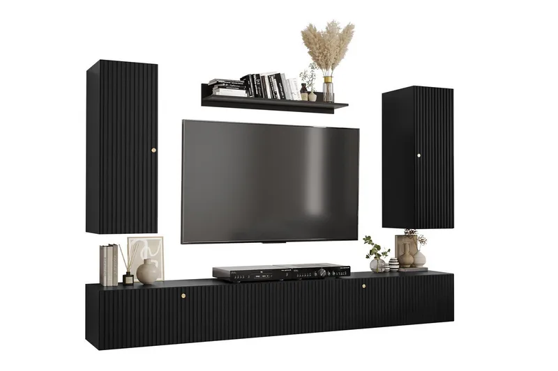 Dunvegan Möbelset För Vardagsrum Black - Möbler - Vardagsrum - Möbelset för vardagsrum