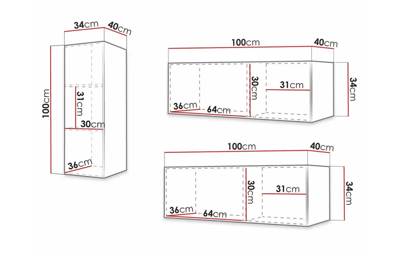 Dunvegan Möbelset För Vardagsrum Black - Möbler - Vardagsrum - Möbelset för vardagsrum