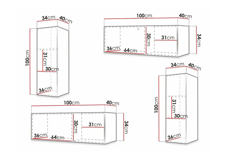 Dunvegan Möbelset För Vardagsrum Black - Möbler - Vardagsrum - Möbelset för vardagsrum