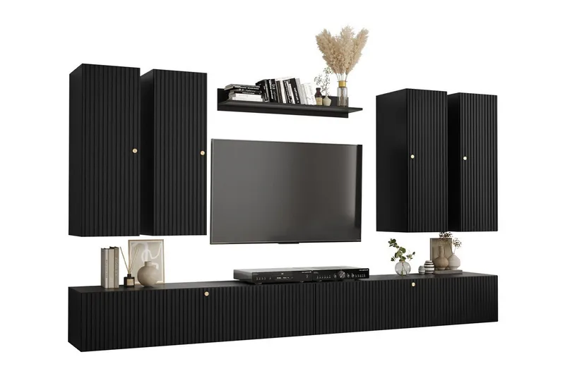 Dunvegan Möbelset För Vardagsrum Black - Möbler - Vardagsrum - Möbelset för vardagsrum