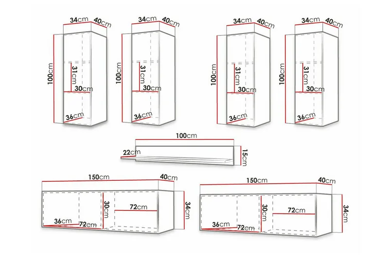 Dunvegan Möbelset För Vardagsrum White - Möbler - Vardagsrum - Möbelset för vardagsrum