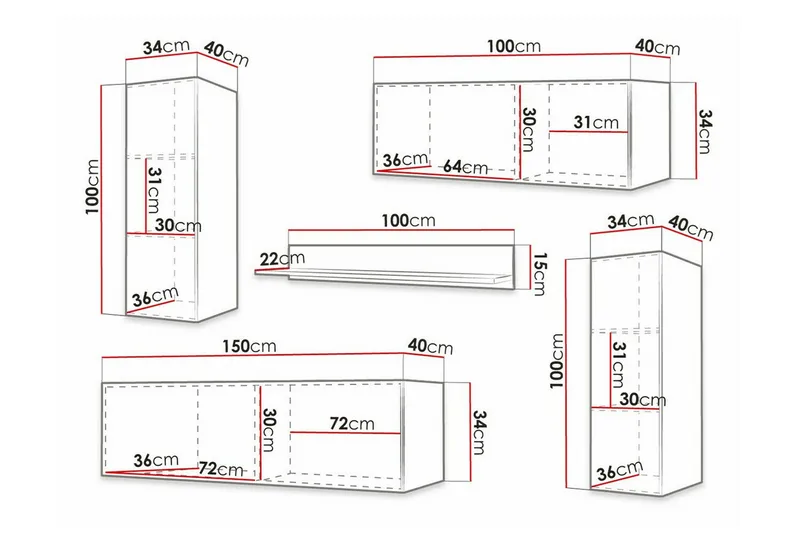 Dunvegan Möbelset För Vardagsrum White - Möbler - Vardagsrum - Möbelset för vardagsrum