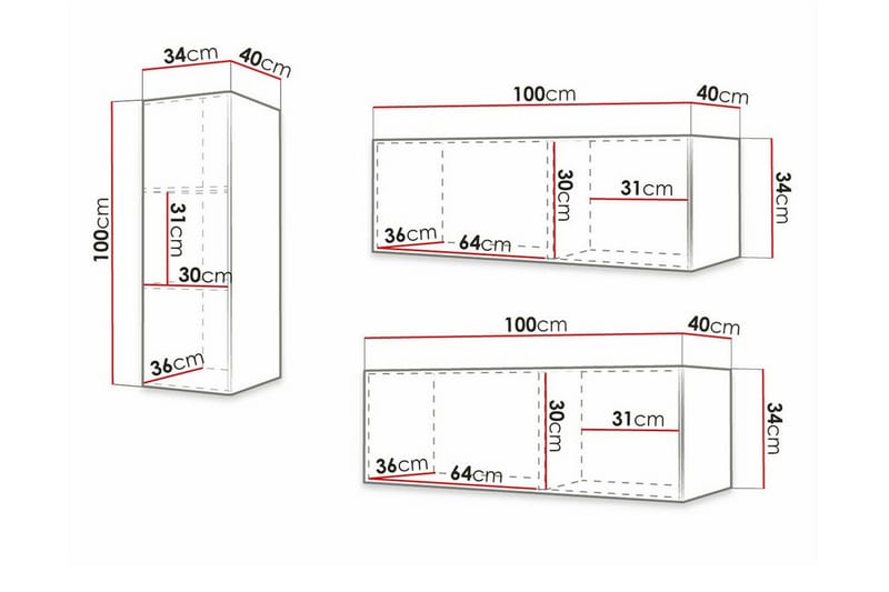 Dunvegan Möbelset För Vardagsrum White - Möbler - Vardagsrum - Möbelset för vardagsrum