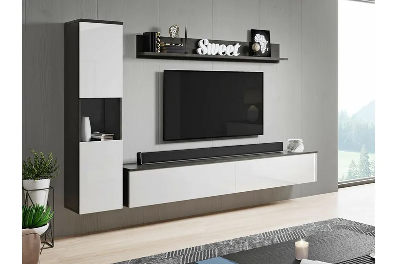 Galbally Möbelset För Vardagsrum - Vit - Möbler - Vardagsrum - Möbelset för vardagsrum