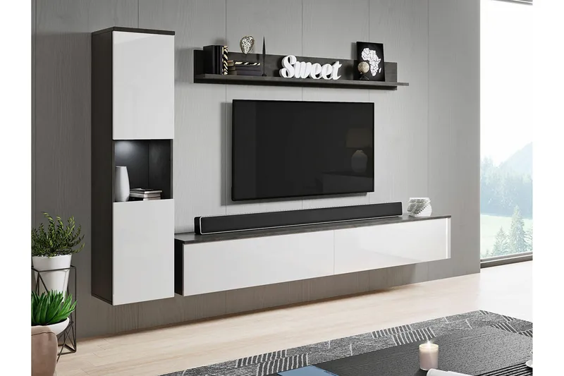 Galbally Möbelset För Vardagsrum - Vit - Möbler - Vardagsrum - Möbelset för vardagsrum