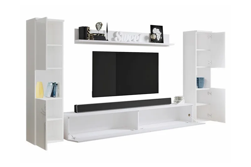 Galbally Möbelset För Vardagsrum - Vit - Möbler - Vardagsrum - Möbelset för vardagsrum