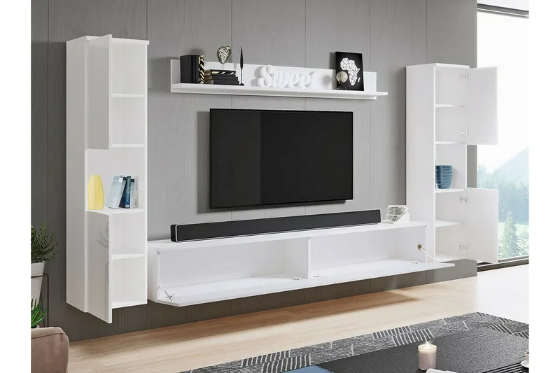 Galbally Möbelset För Vardagsrum White - Möbler - Vardagsrum - Möbelset för vardagsrum