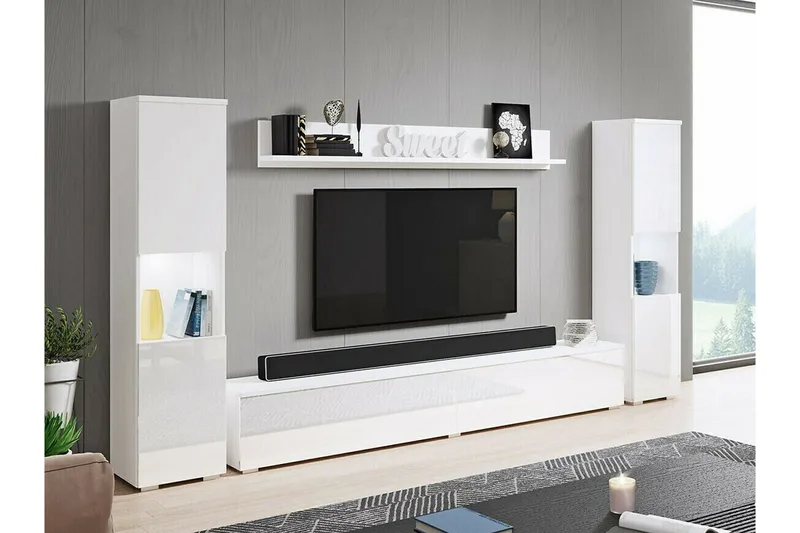 Galbally Möbelset För Vardagsrum White - Möbler - Vardagsrum - Möbelset för vardagsrum