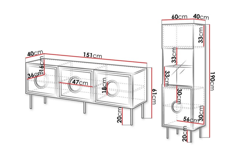 Juniskär Möbelset För Vardagsrum - Svart - Möbler - Vardagsrum - Möbelset för vardagsrum