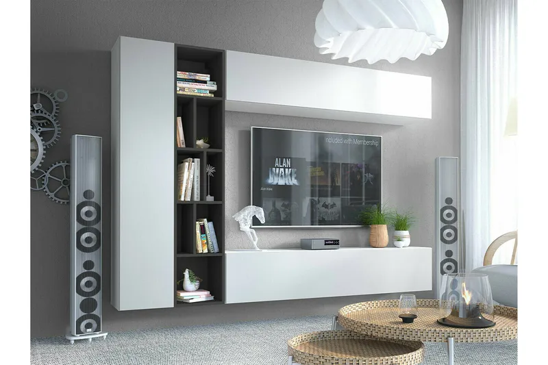 Kintore Möbelset För Vardagsrum - Vit - Möbler - Vardagsrum - Möbelset för vardagsrum