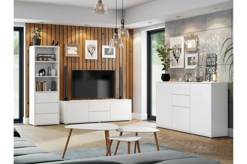 Kintore Möbelset För Vardagsrum White - Möbler - Vardagsrum - Möbelset för vardagsrum