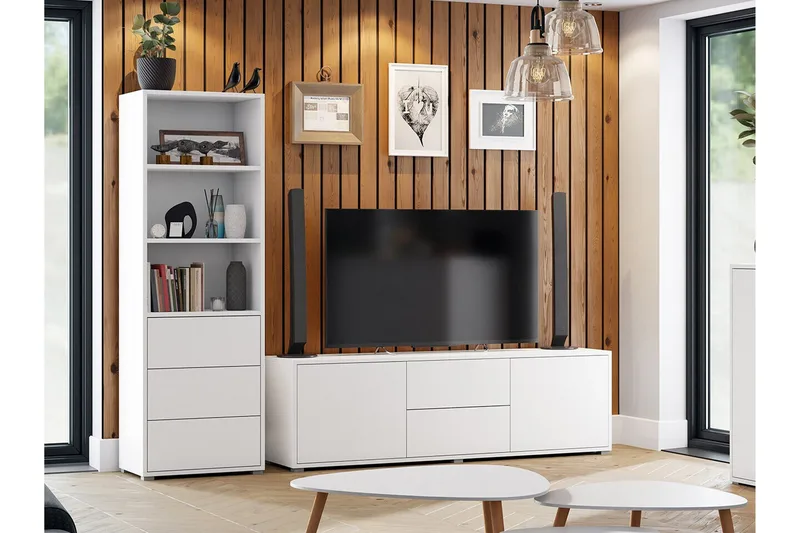 Kintore Möbelset För Vardagsrum White - Möbler - Vardagsrum - Möbelset för vardagsrum