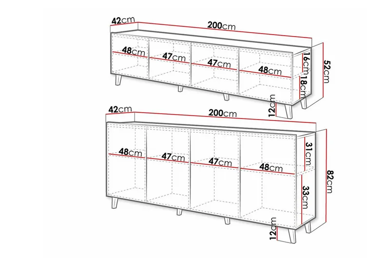 Kintore Möbelset För Vardagsrum White - Möbler - Vardagsrum - Möbelset för vardagsrum