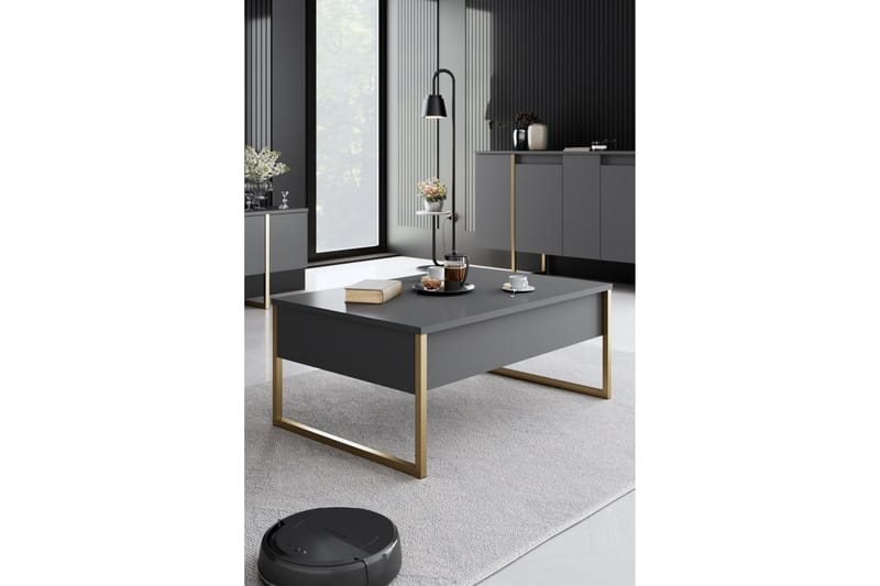 Luxe Möbelset För Vardagsrum - Antracit - Möbler - Vardagsrum - Möbelset för vardagsrum