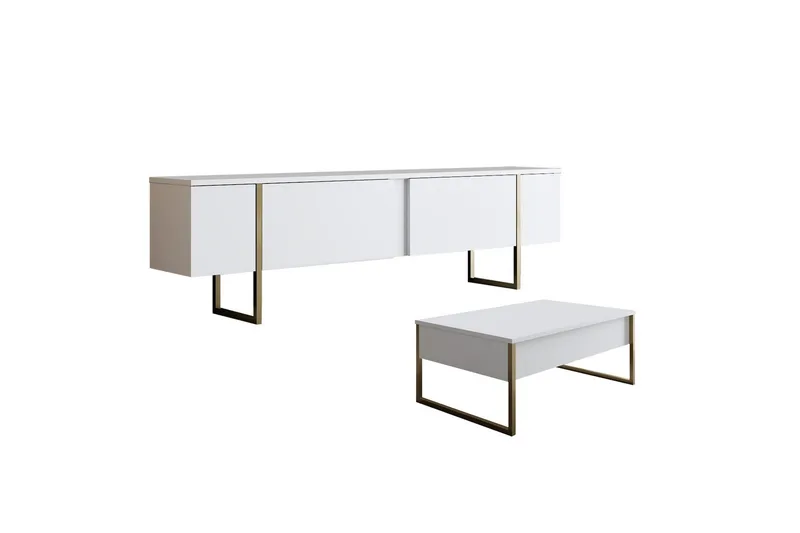 Luxe Möbelset För Vardagsrum - Vit - Möbler - Vardagsrum - Möbelset för vardagsrum