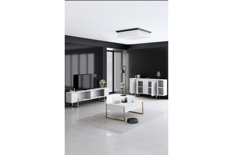 Luxe Möbelset För Vardagsrum - Vit - Möbler - Vardagsrum - Möbelset för vardagsrum