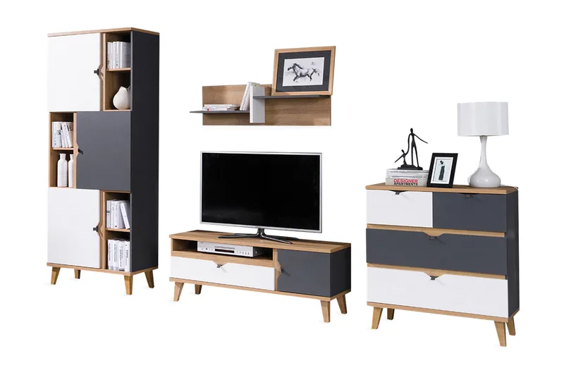Memone Vardagsrumsset - Beige/Grå/Vit - Möbler - Vardagsrum - Möbelset för vardagsrum