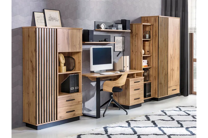 Möbelset för vardagsrum - Svart|Ek - Möbler - Vardagsrum - Möbelset för vardagsrum