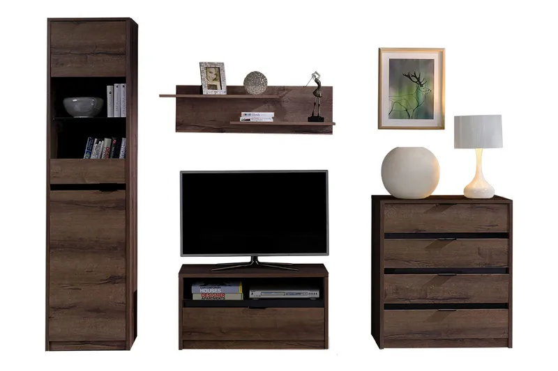 Najera Vardagsrumsset - Brun - Möbler - Vardagsrum - Möbelset för vardagsrum