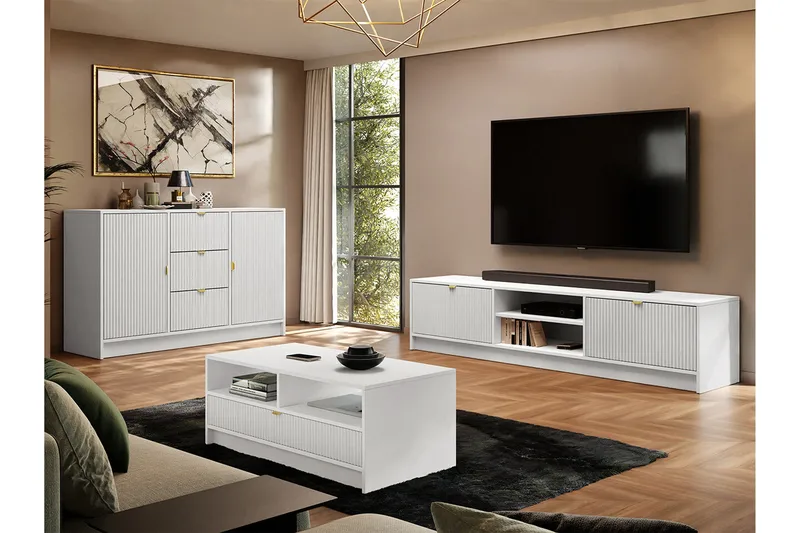 Novaj Möbelset För Vardagsrum - Vit - Möbler - Vardagsrum - Möbelset för vardagsrum