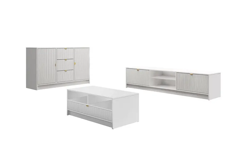 Novaj Möbelset För Vardagsrum - Vit - Möbler - Vardagsrum - Möbelset för vardagsrum