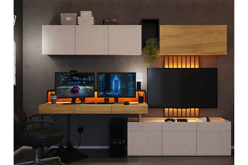 Rathmore Möbelset För Vardagsrum - Svart - Möbler - Vardagsrum - Möbelset för vardagsrum