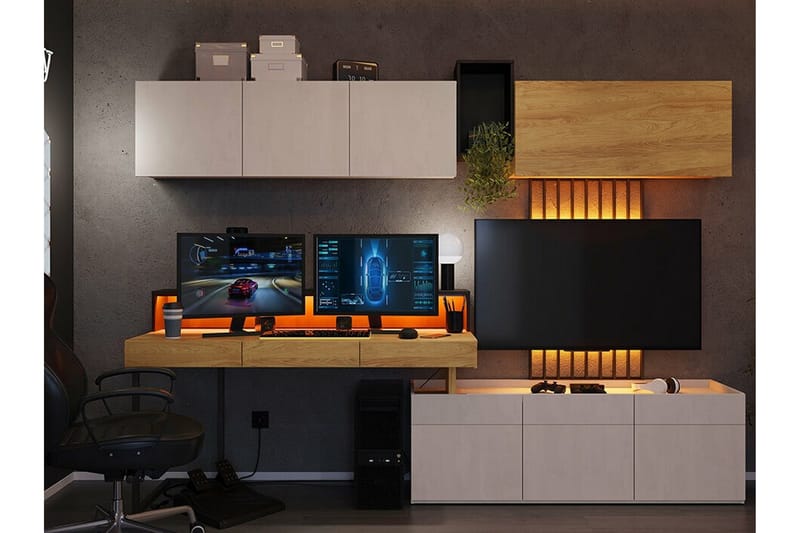 Rathmore Möbelset För Vardagsrum - Svart - Möbler - Vardagsrum - Möbelset för vardagsrum